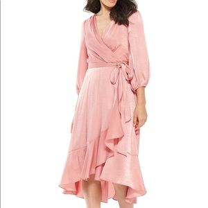 Gal Meets Glam Jennifer Wrap Dress in Pink